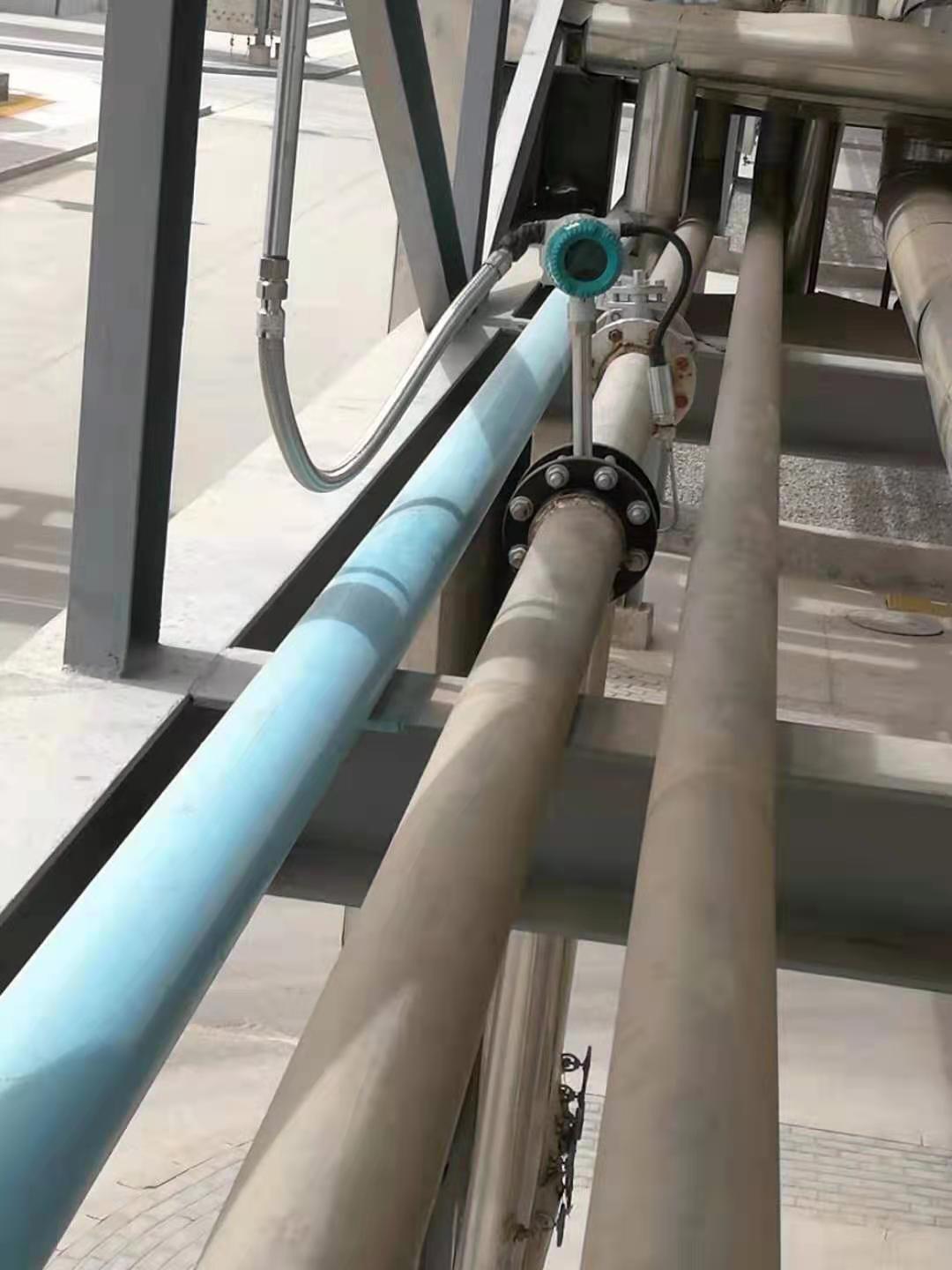 化工厂涡街流量计,安装调试完毕-艾丝特仪表