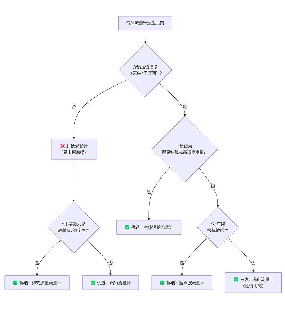 气体涡轮流量计对比其他流量计